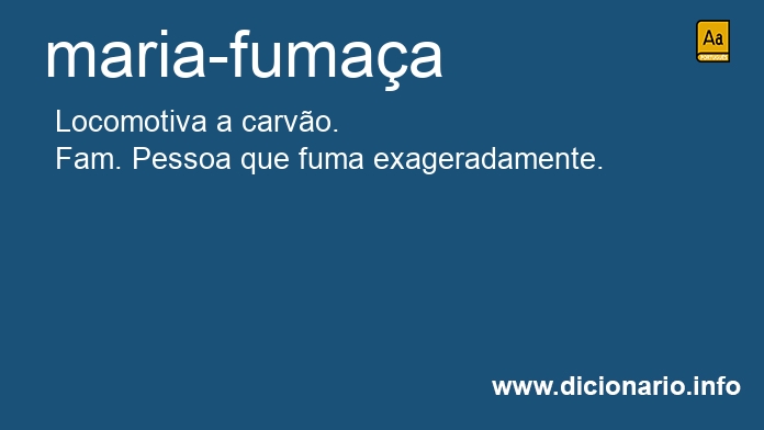 Significado de maria-fumaa