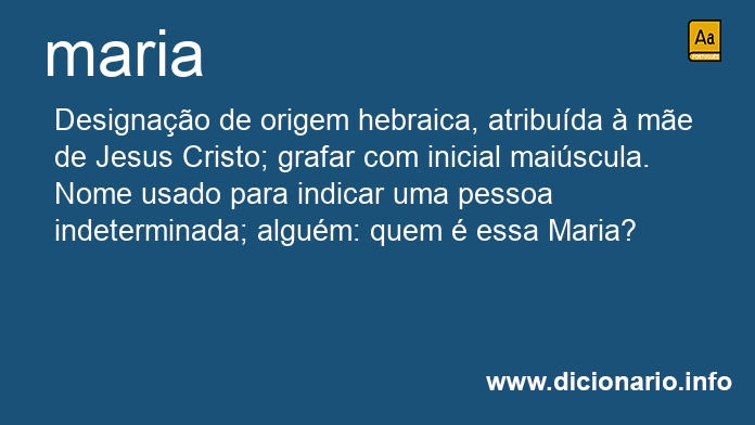 Significado de maria