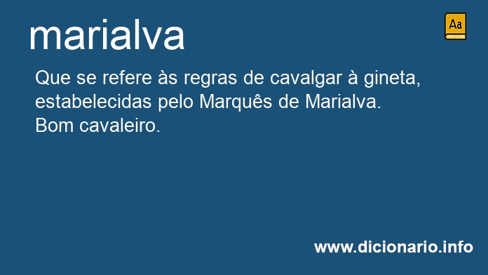 Significado de marialva