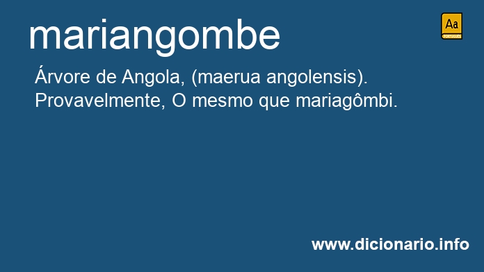 Significado de mariangombe