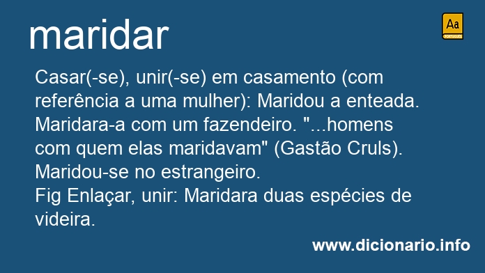 Significado de maridar