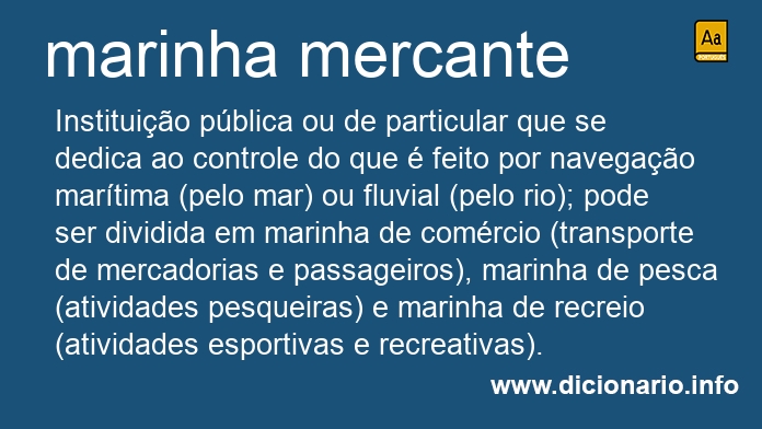 Significado de marinha mercante