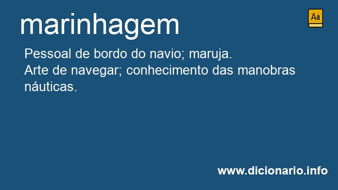 Significado de marinhagem