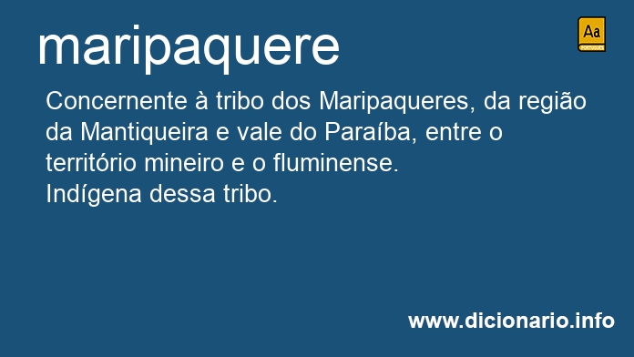 Significado de maripaquere