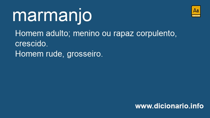 Significado de marmanja