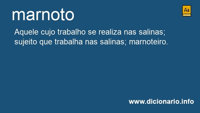 Significado de marnoto