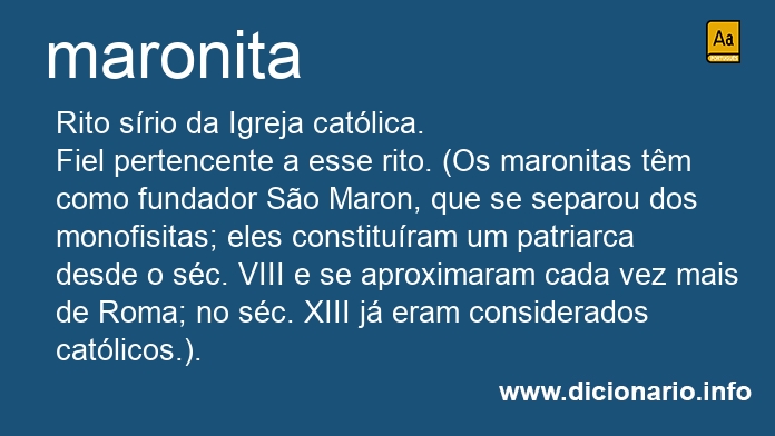 Significado de maronitas
