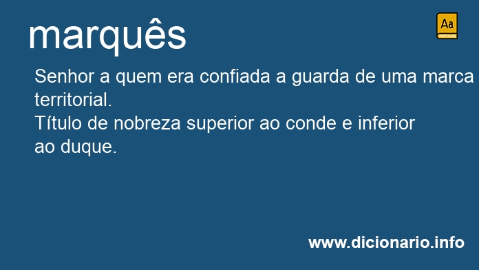 Significado de marqus