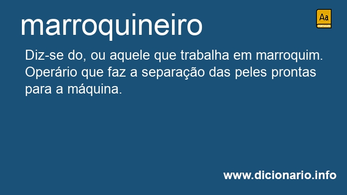 Significado de marroquineiro