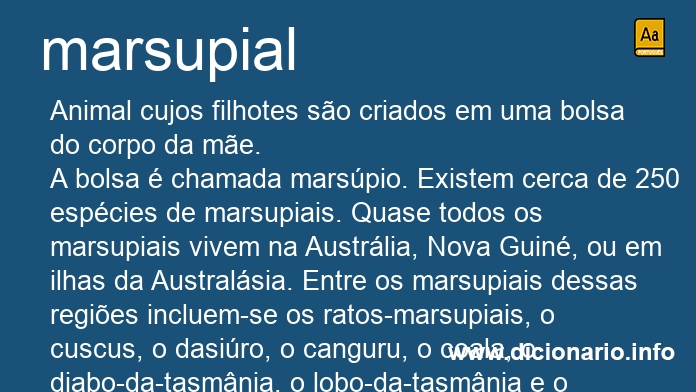 Significado de marsupial