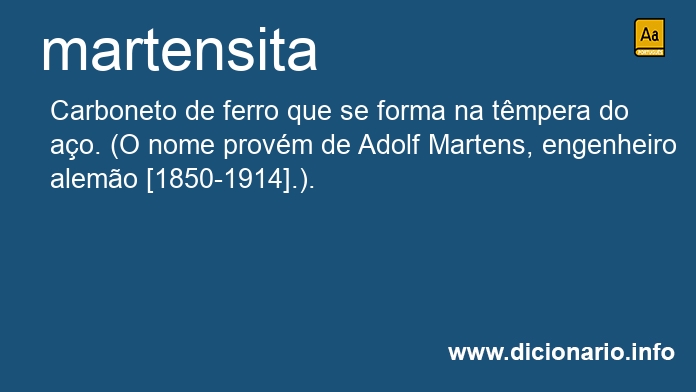 Significado de martensita
