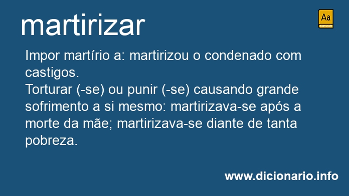 Significado de martiriza