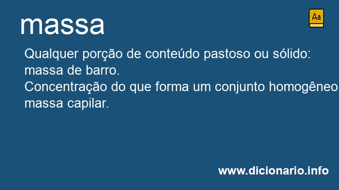 Significado de massa