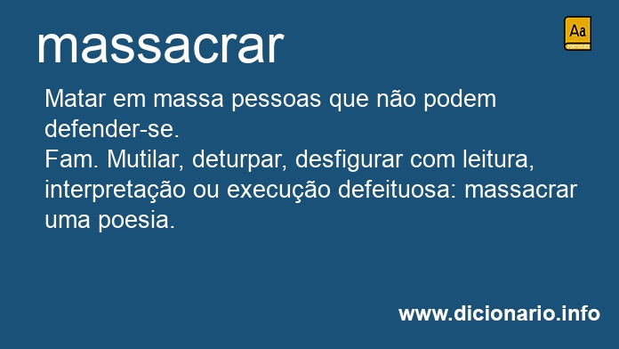 Significado de massacrai