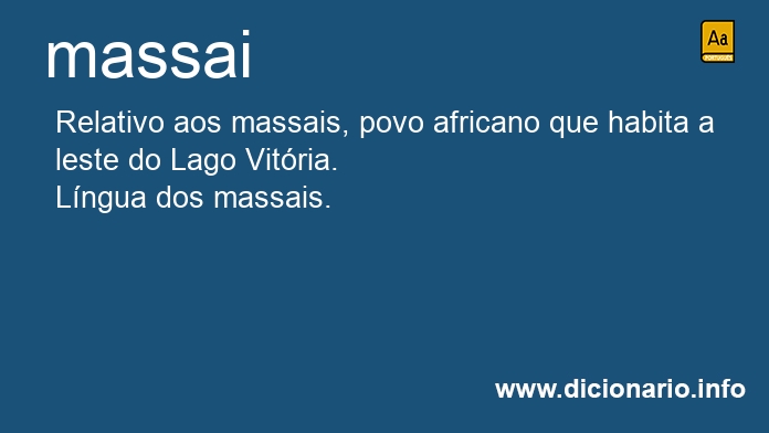 Significado de massai