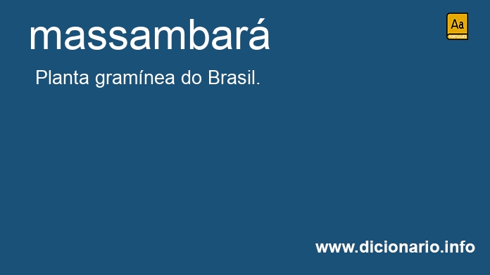 Significado de massambar