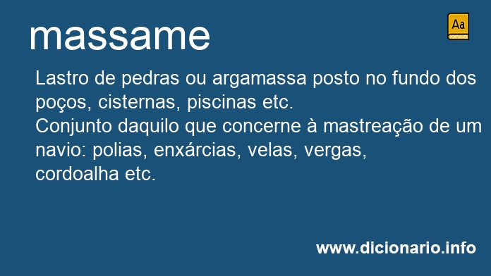 Significado de massame