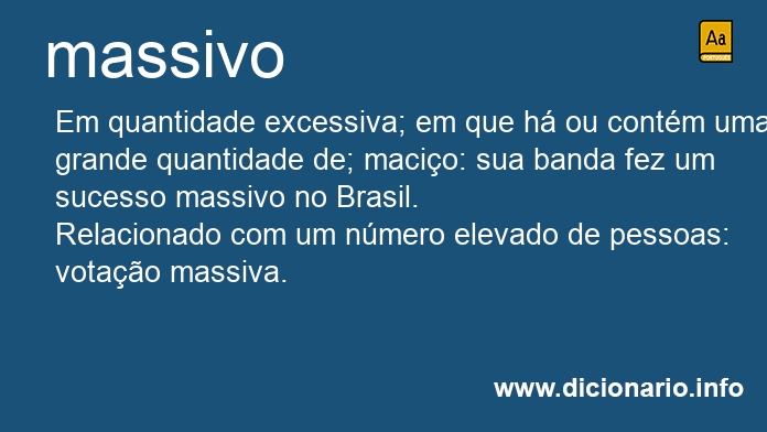 Significado de massiva