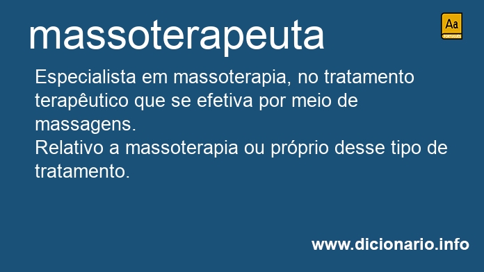 Significado de massoterapeuta