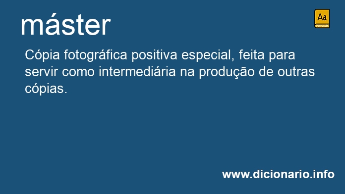 Significado de mster