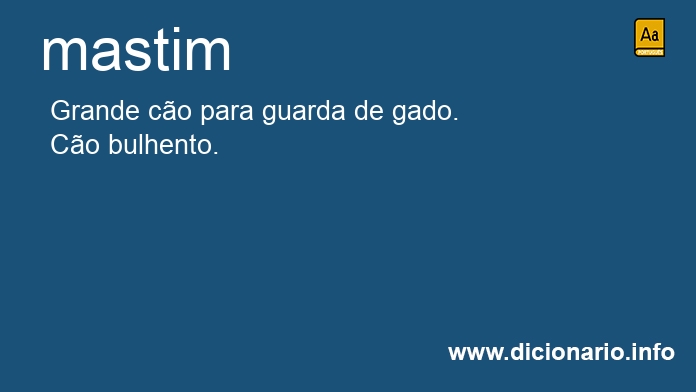 Significado de mastim