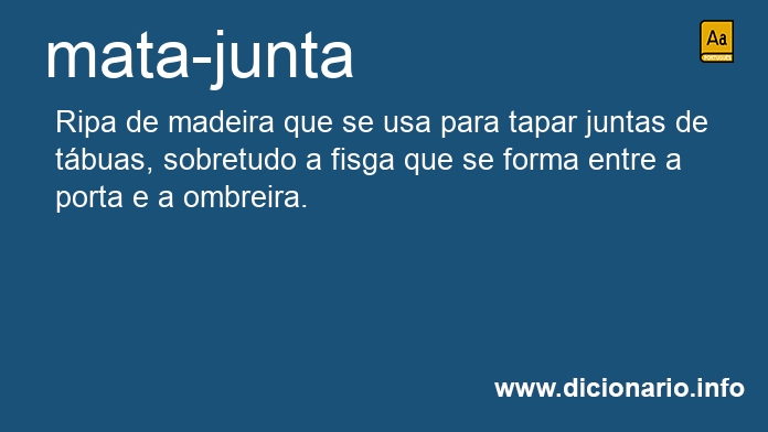 Significado de mata-junta