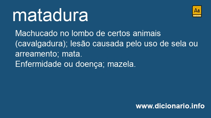 Significado de mataduras