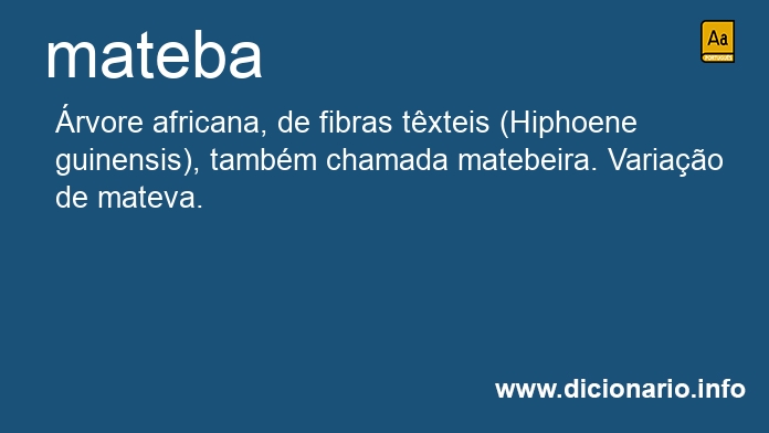 Significado de mateba