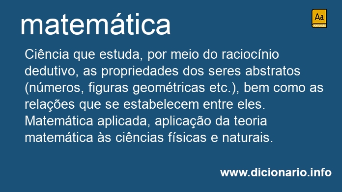 Significado de matemtica