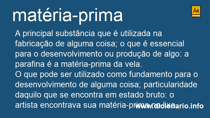 Significado de matria-prima