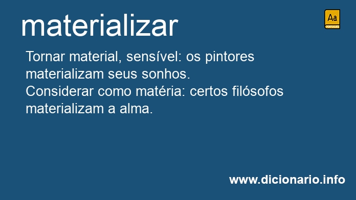 Significado de materializando