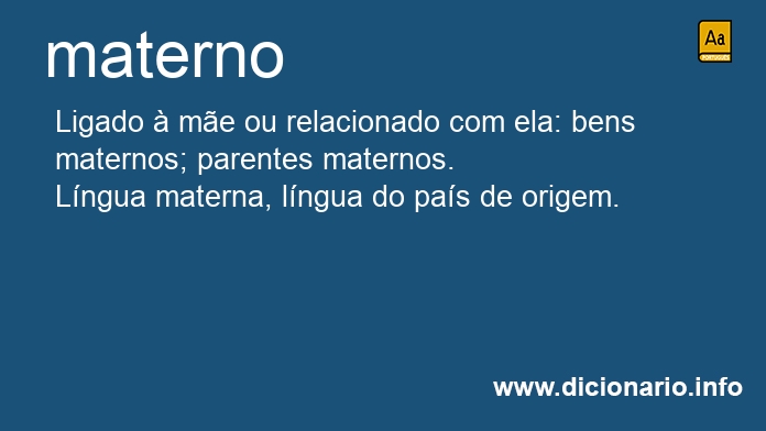 Significado de materna