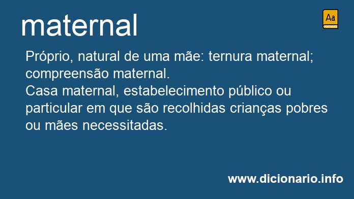 Significado de maternal