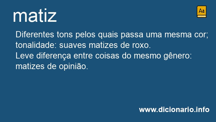 Significado de matiz