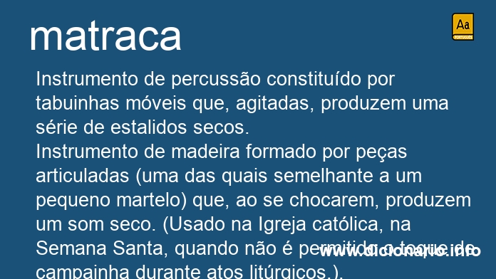 Significado de matraca
