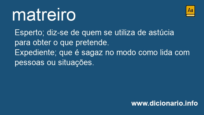 Significado de matreira