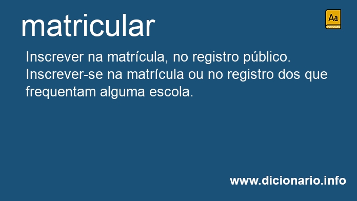 Significado de matricula