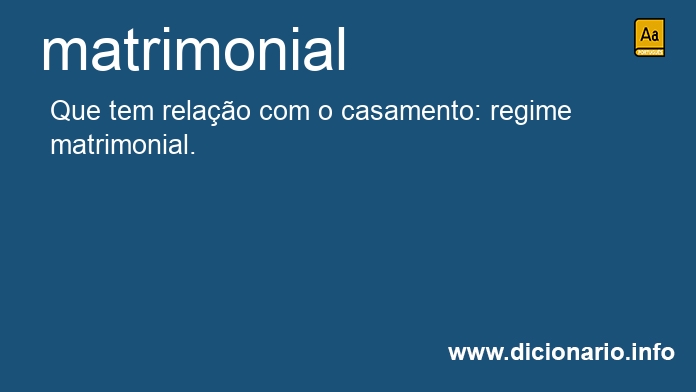 Significado de matrimonial