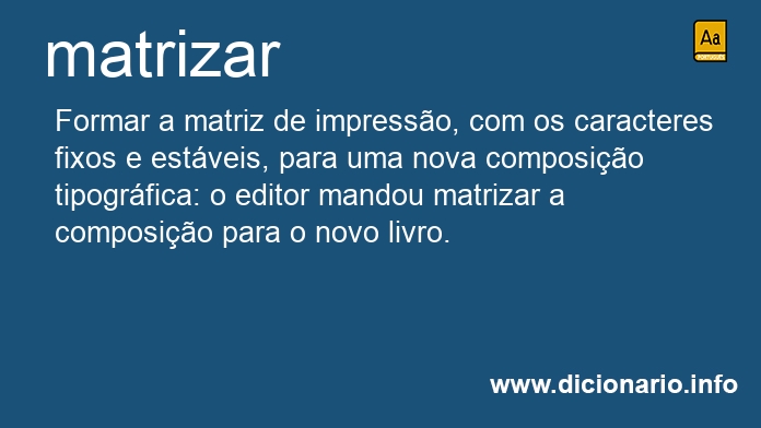 Significado de matrizarem