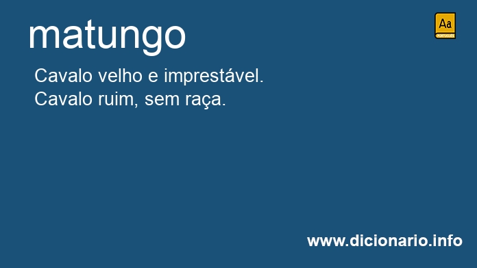 Significado de matungo