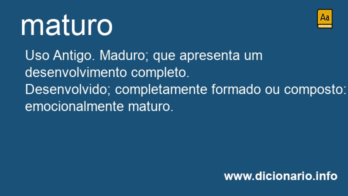 Significado de maturo