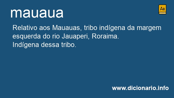 Significado de mauaua