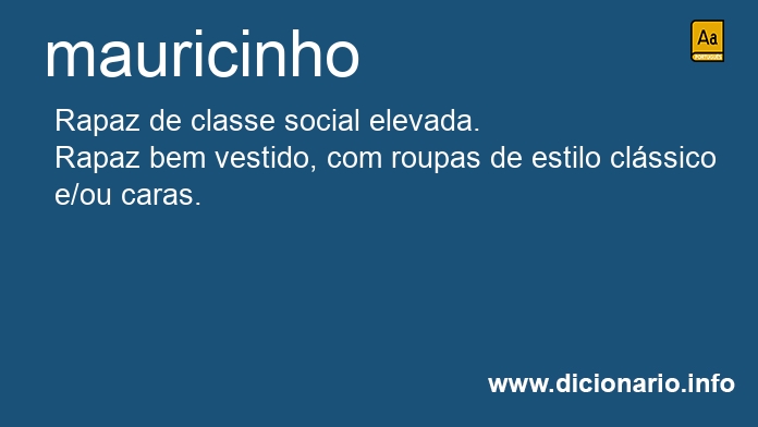 Significado de mauricinhos