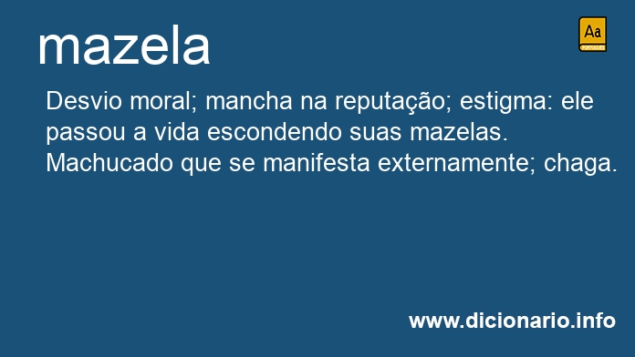 Significado de mazela