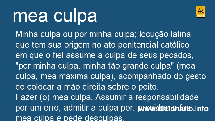 Significado de mea culpa