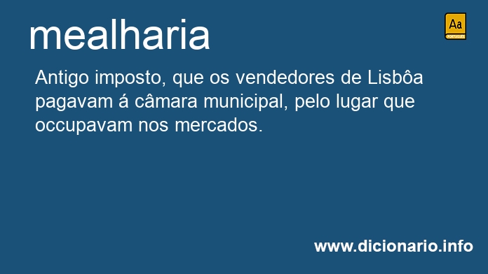 Significado de mealharia