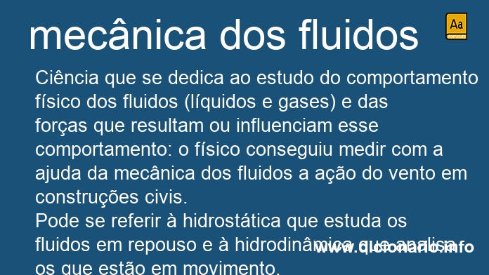 Significado de mecnica dos fluidos