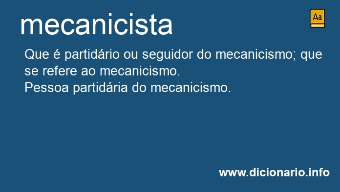 Significado de mecanicista