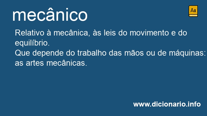 Significado de mecnicos