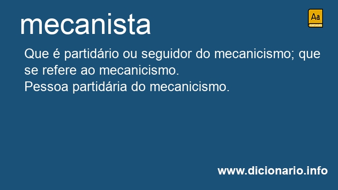 Significado de mecanista